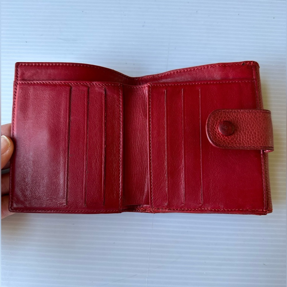 Authentic Chanel Red Caviar Leather Wallet - Picture 3 of 11